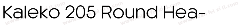 Kaleko 205 Round Hea字体转换